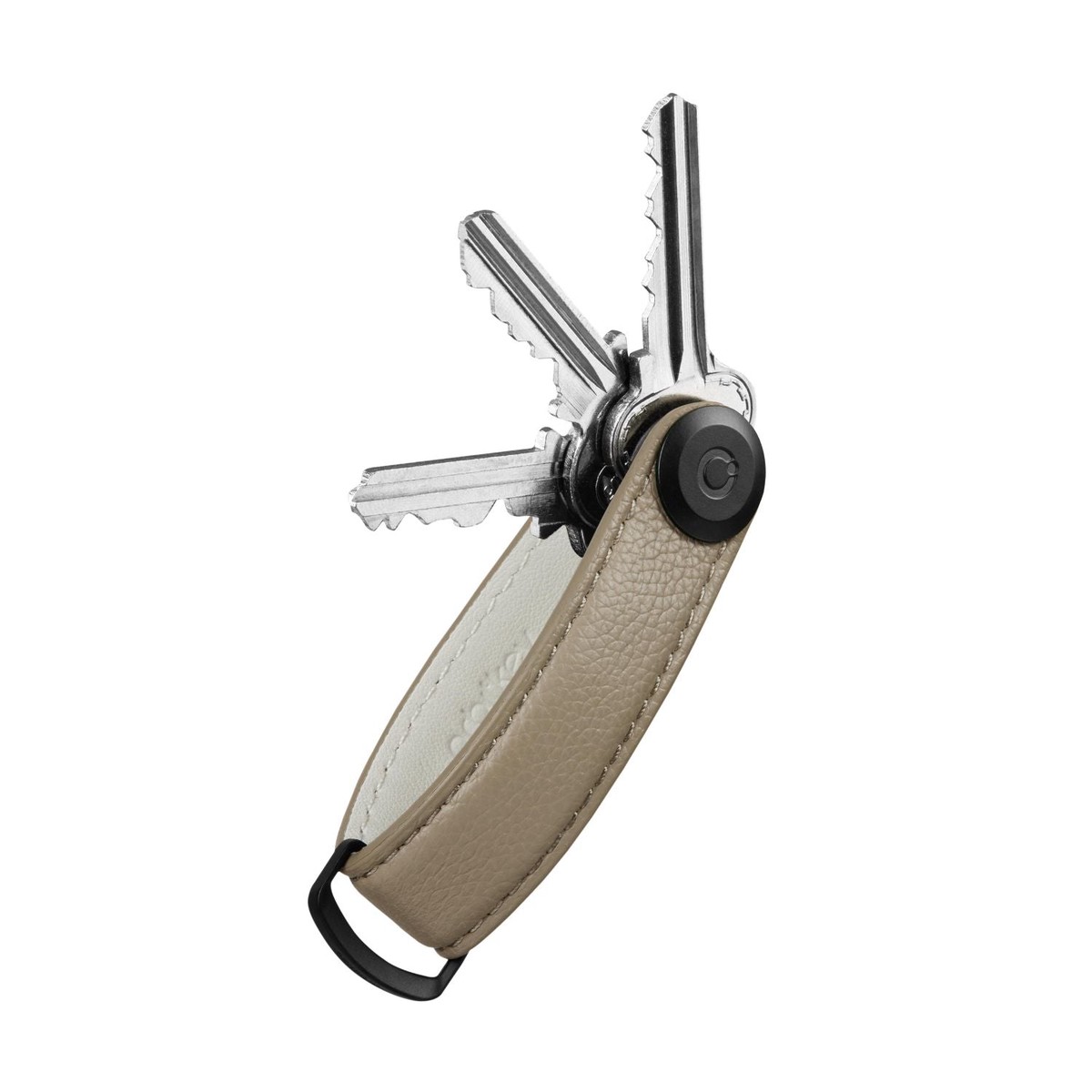 Orbitkey Pebbled Leather Key Organiser (Ecru)