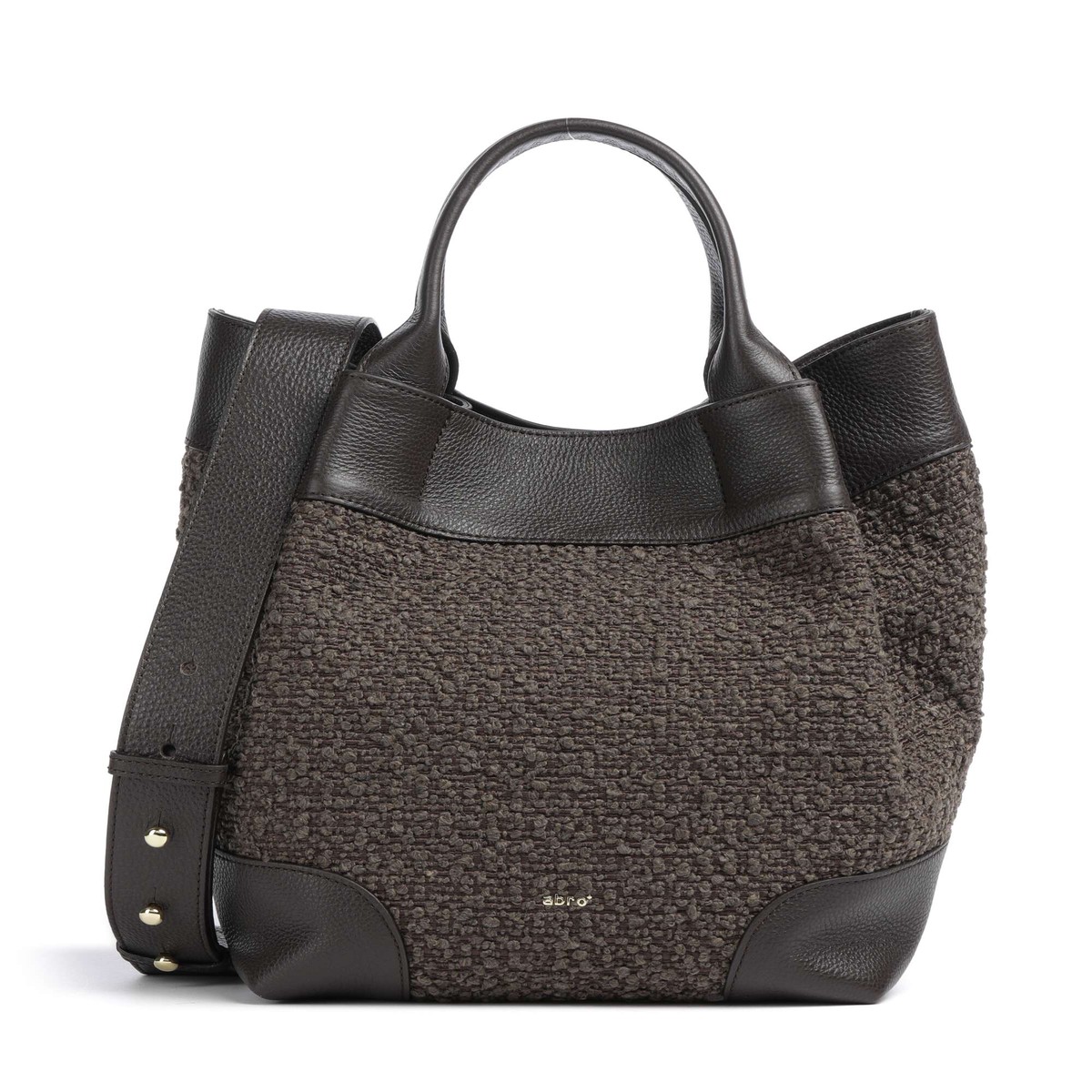 Abro Boucle Essential Medium Handbag dark brown