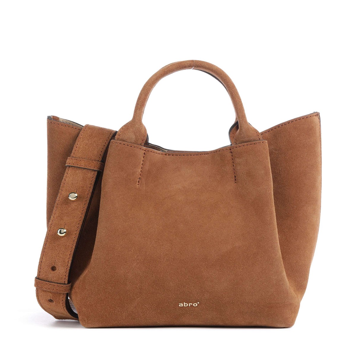 Abro Suede Essential Small Handbag cuoio