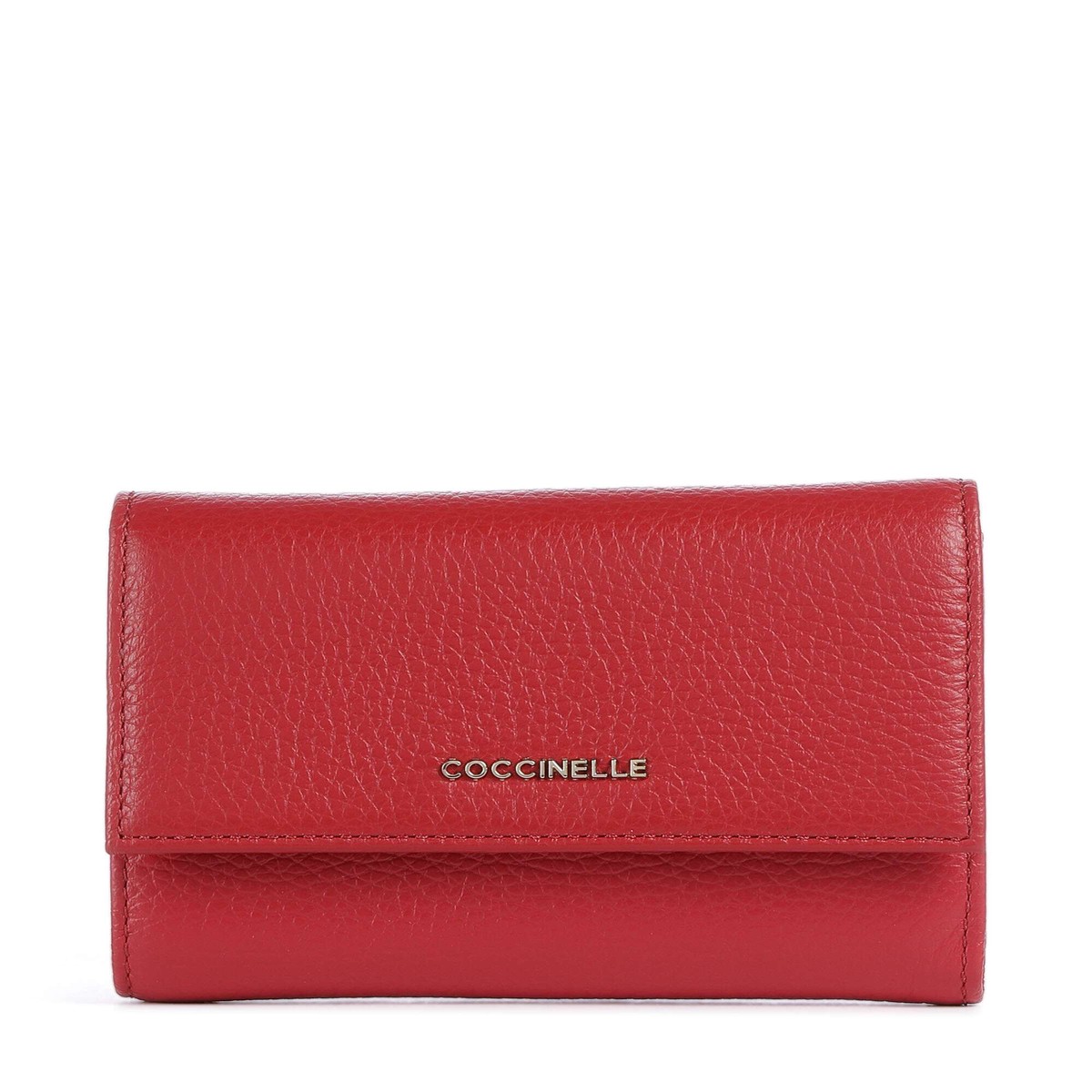 Trending Now Coccinelle Metallic Soft Wallet ruby