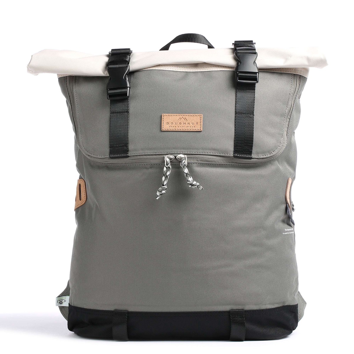 Doughnut Reborn Christopher Rolltop backpack grey/stone