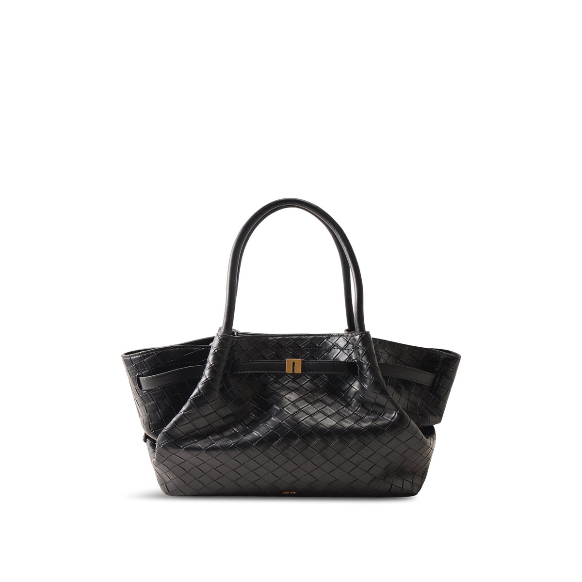 Hana Medium Weave Tote Black