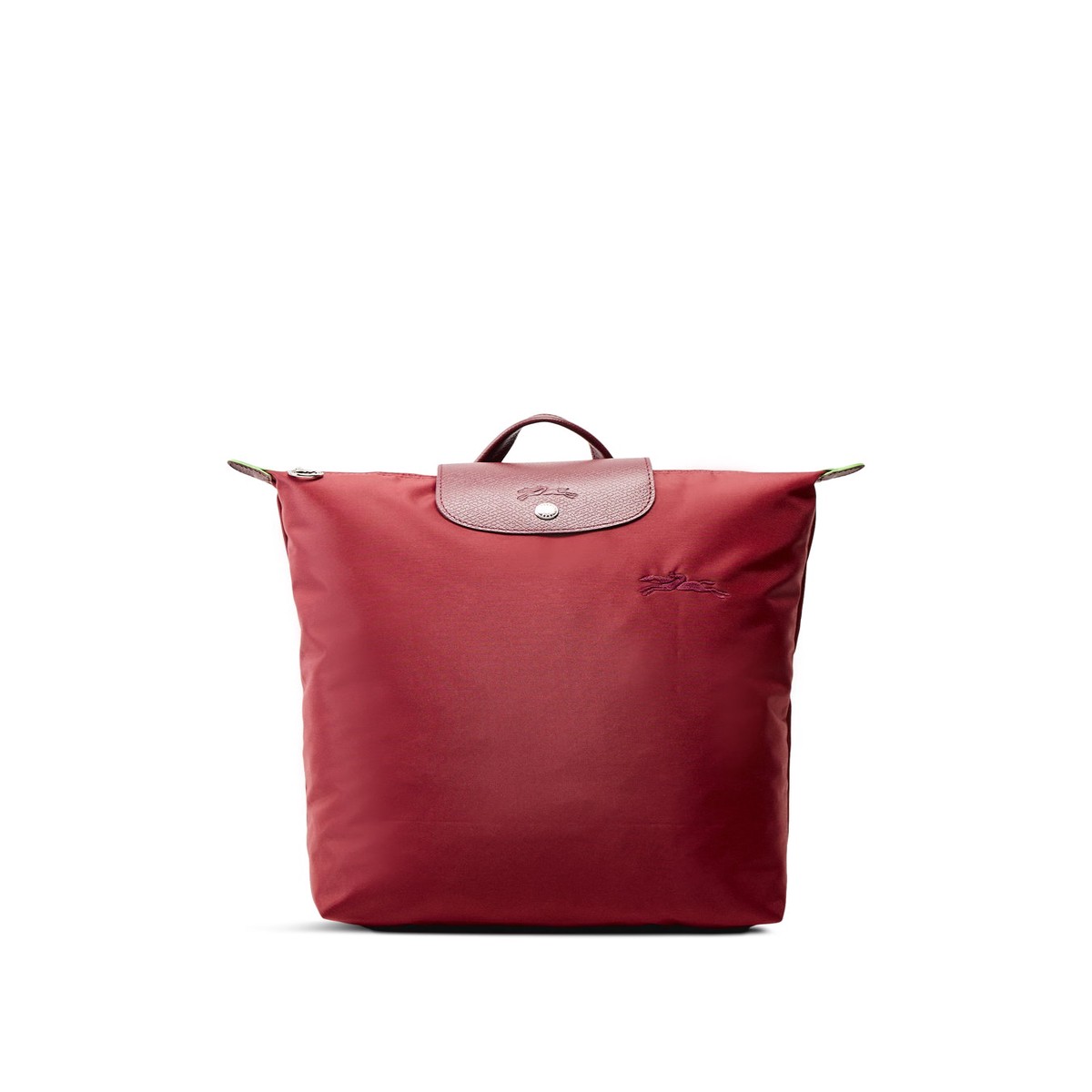 Le Pliage Green Medium Backpack Pomegranate Canvas