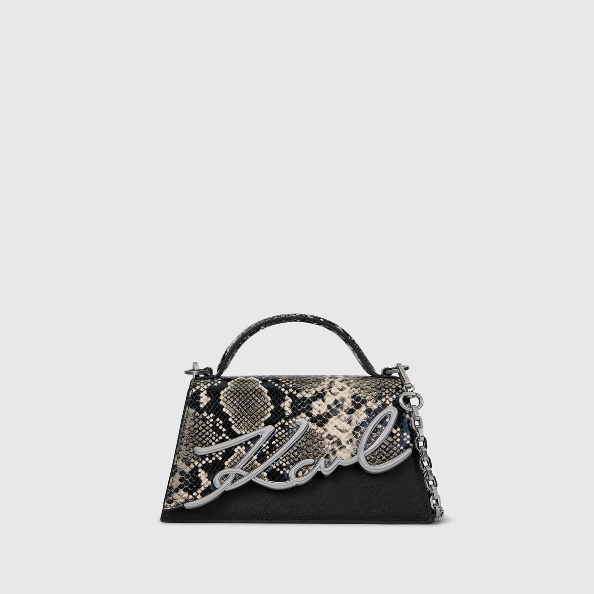 K/Signature small python crossbody bag