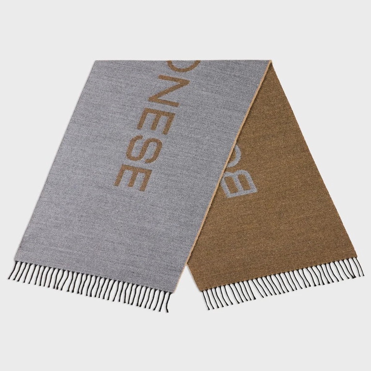 Sciarpa con logo centrale Borbonese