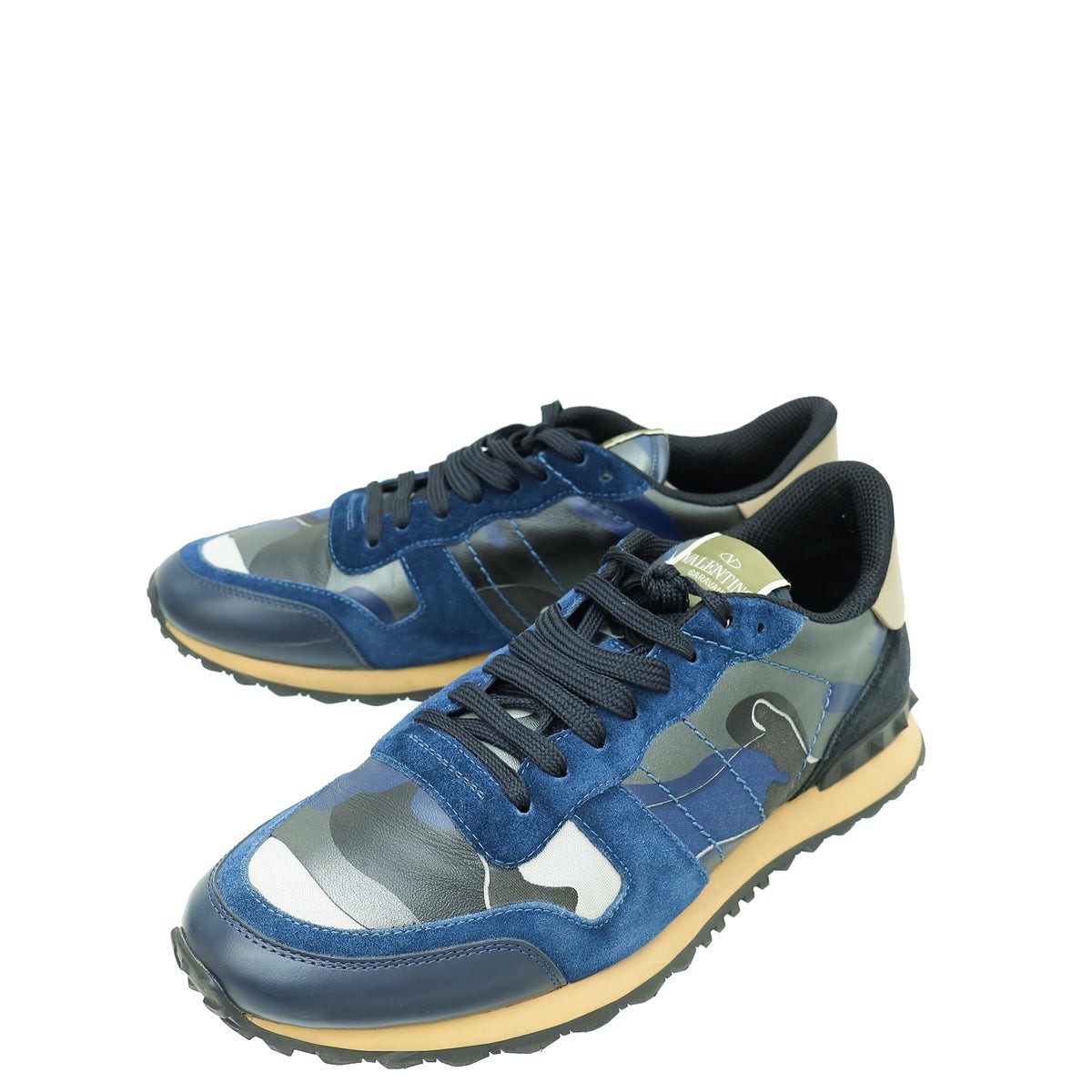 New Arrival Valentino Multicolor Rockstud Patchwork Sneaker 43