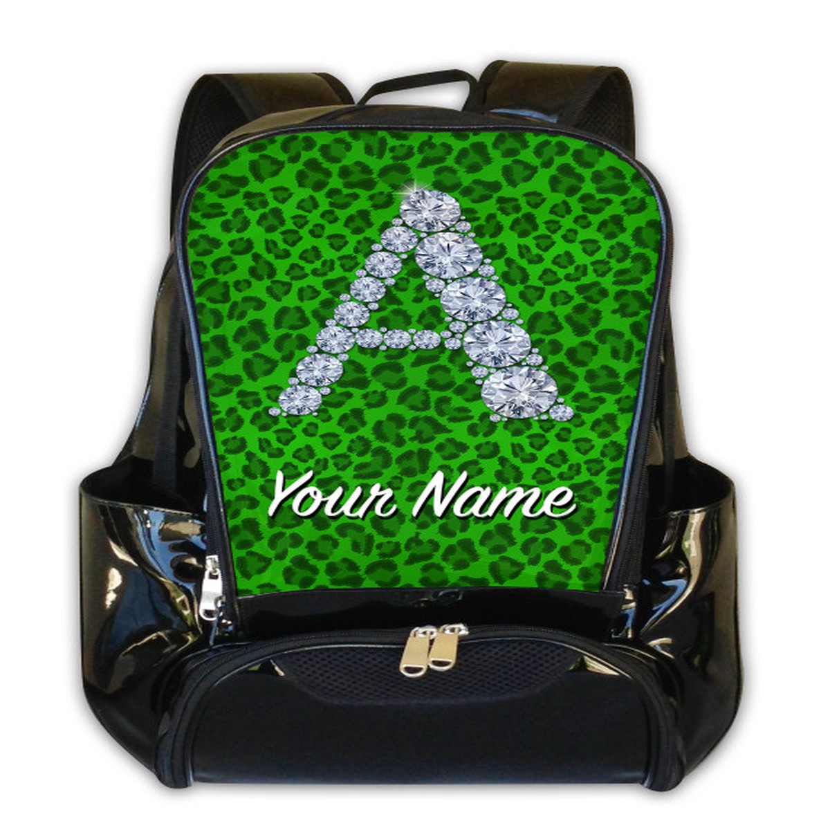 Green Cheetah Personalized Backpack
