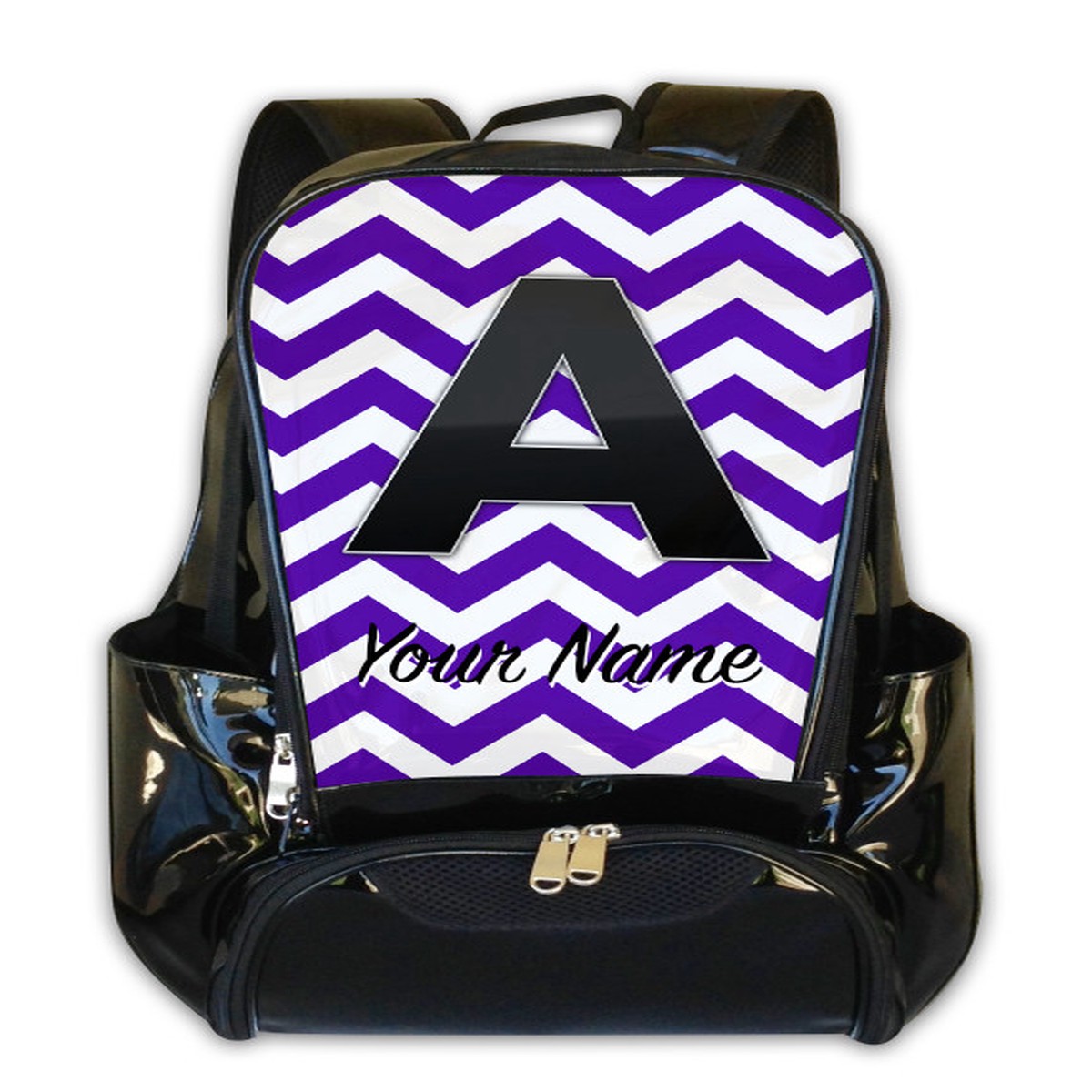 Purple Chevron - Personalized Backpack