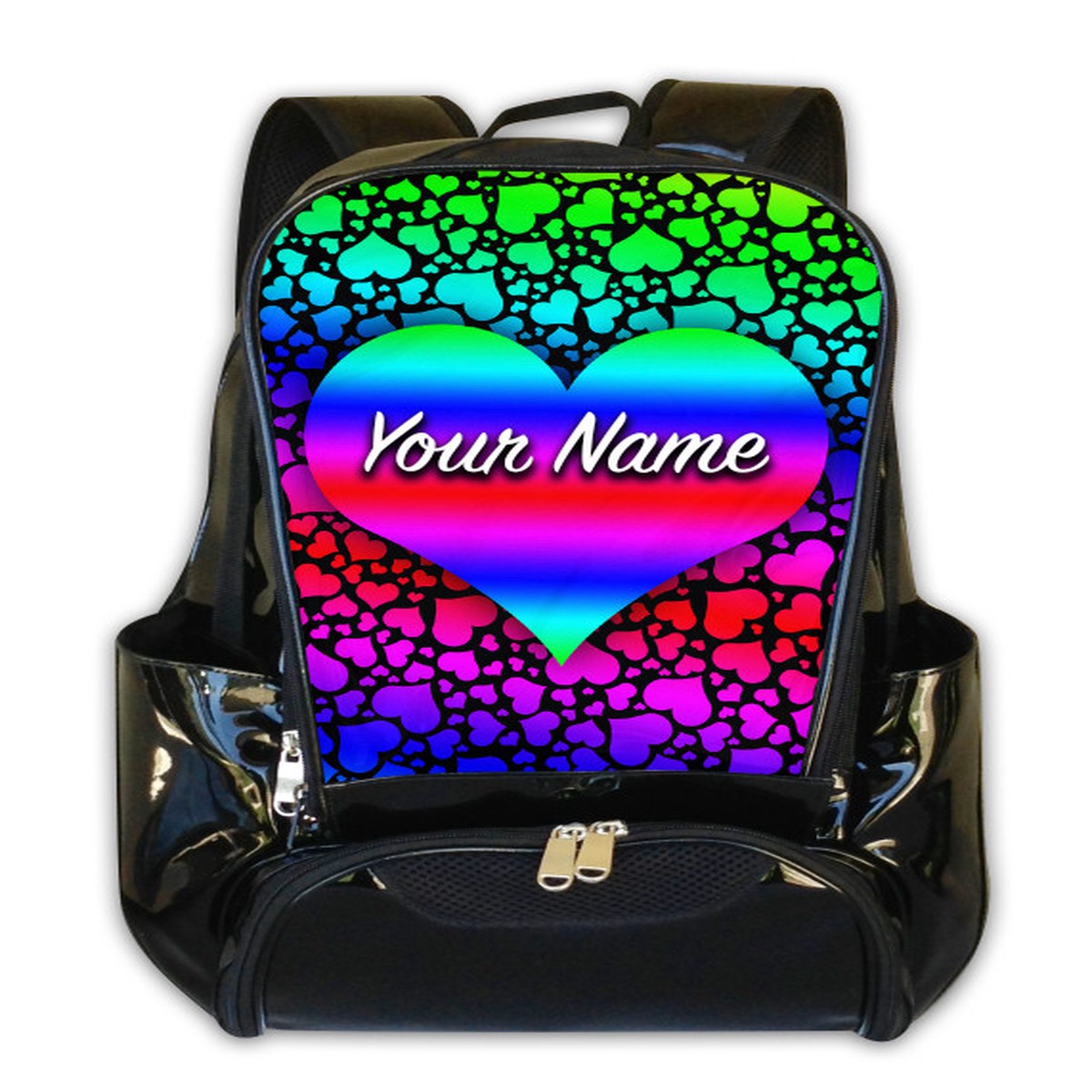 Raindbow Hearts Personalized Backpack