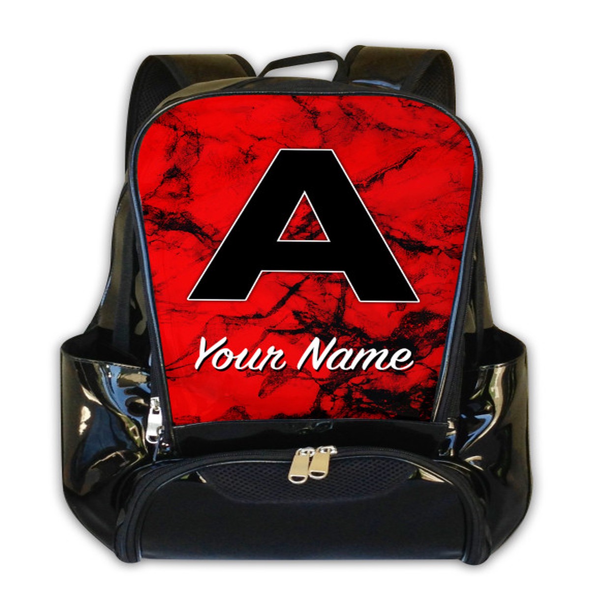 Red Marble - Personalized Backpack