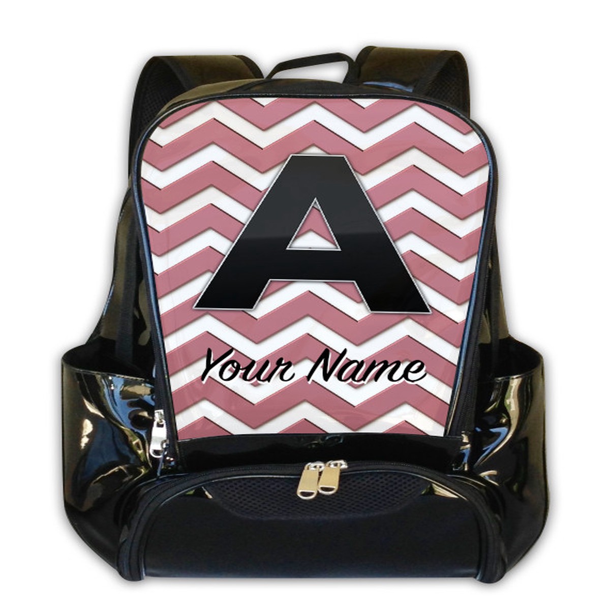 Rose Gold Chevron - Personalized Backpack