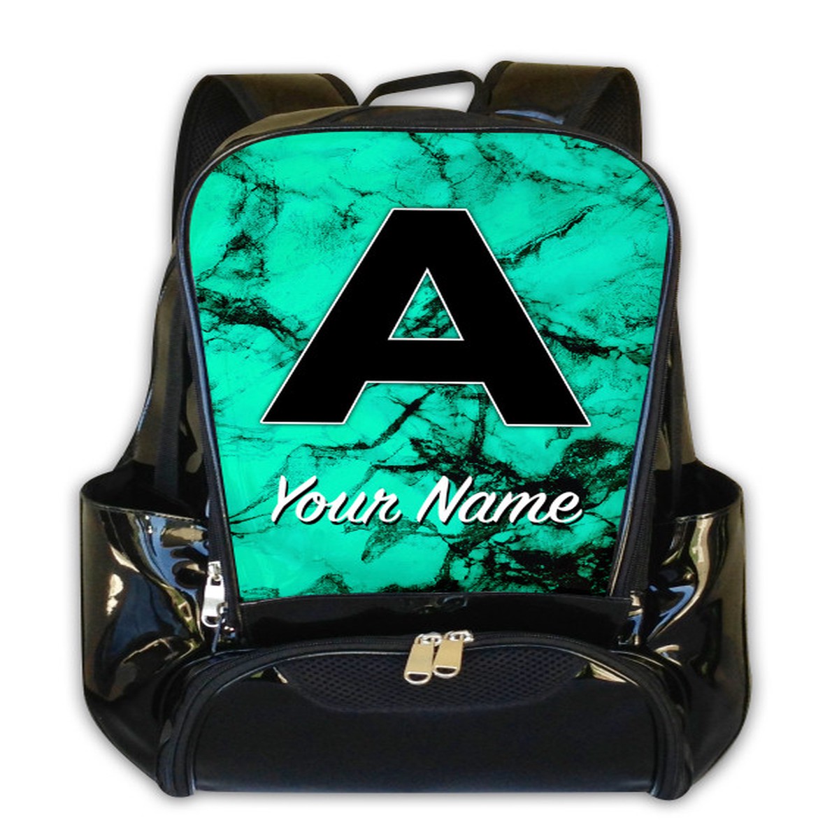 Teal Marble - Personalized Backpack