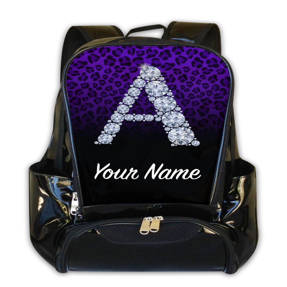 Purple/Black Cheetah Personalized Backpack