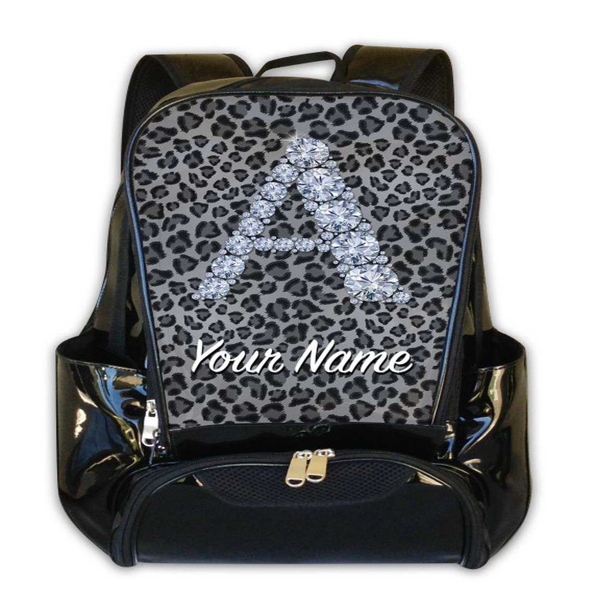 Grey Cheetah Personalized Backpack