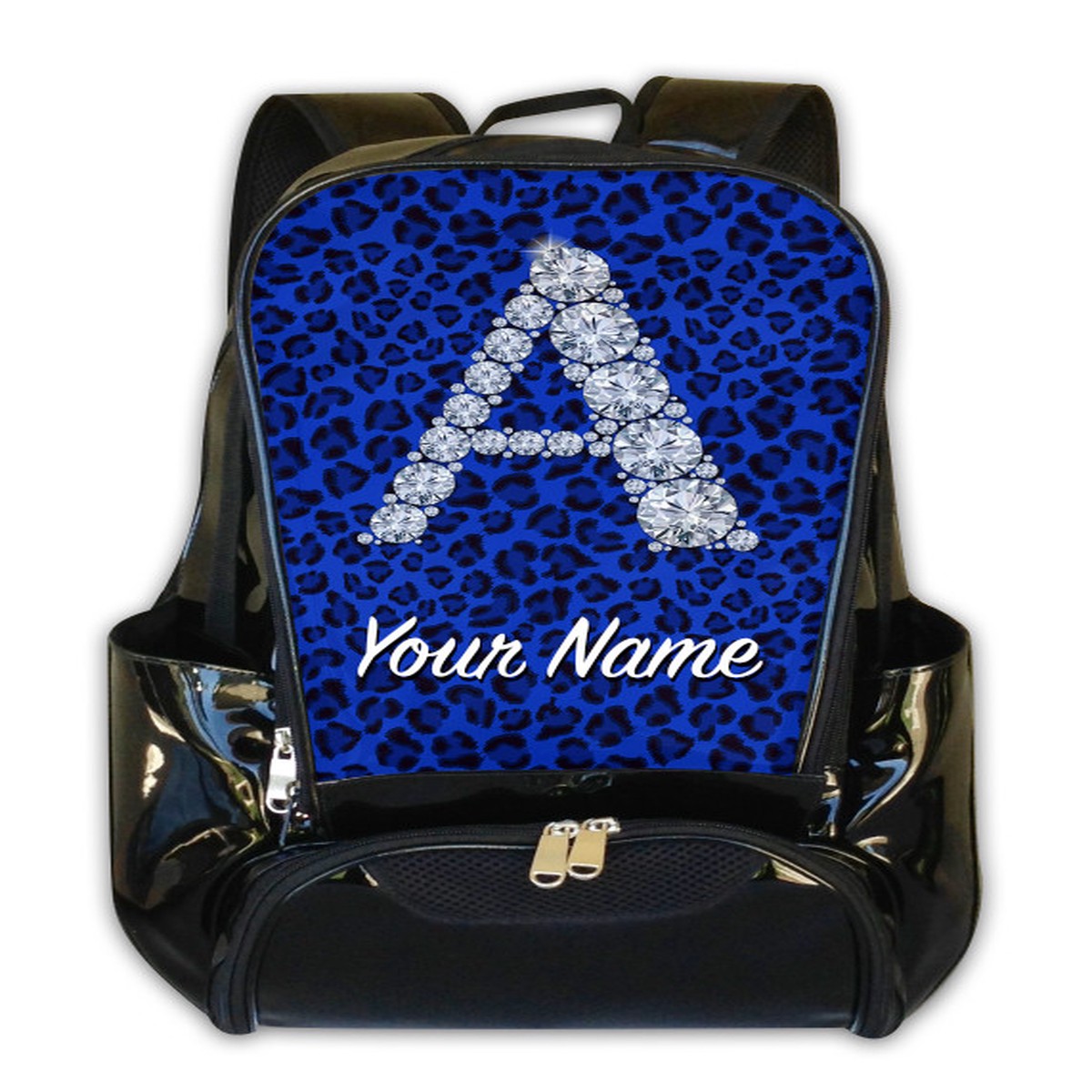 Blue Cheetah Personalized Backpack