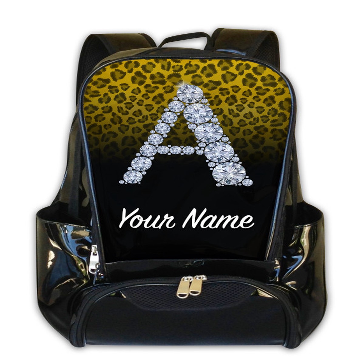 Yellow/Black Cheetah Personalized Backpack