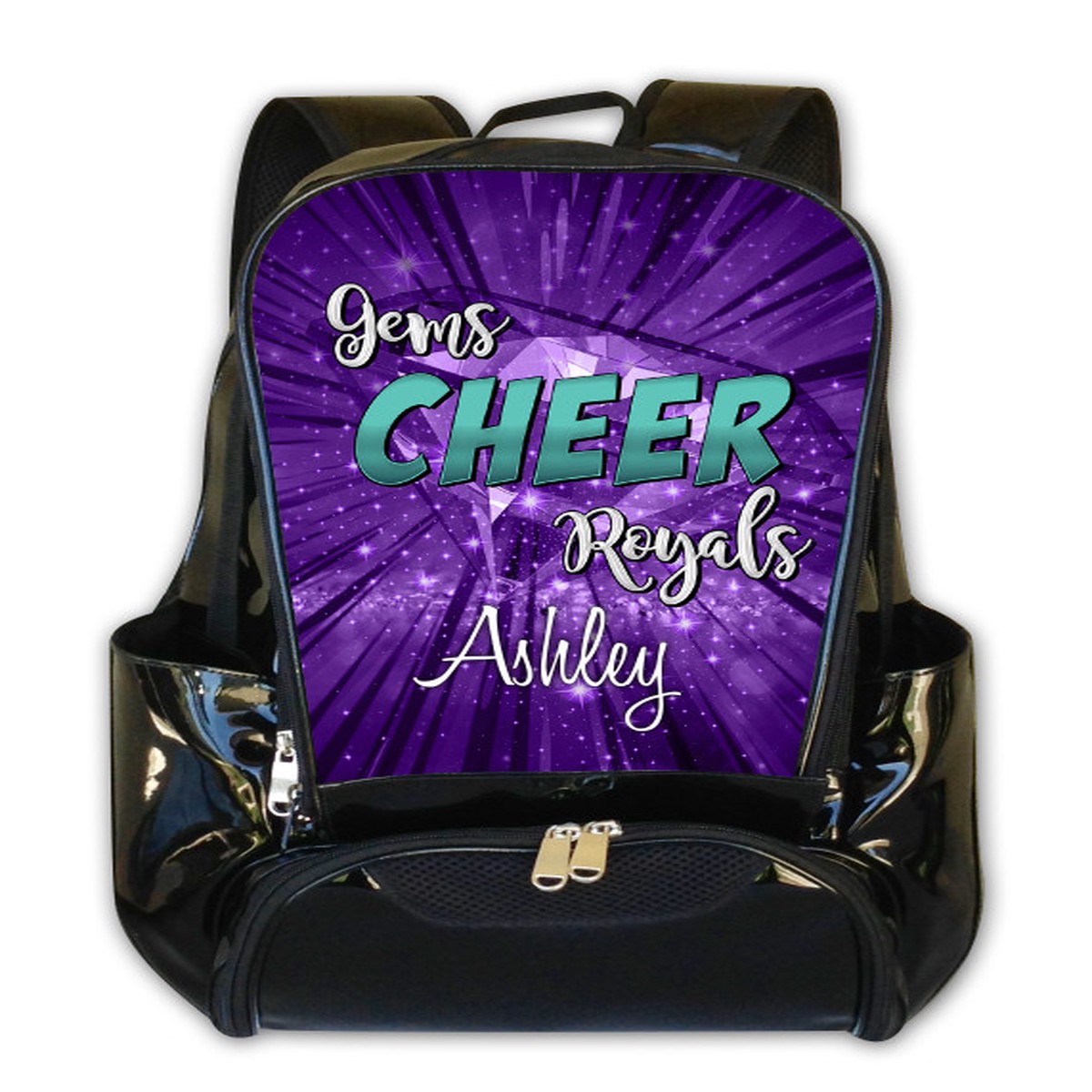 Gems Cheer Royals Personalized Backpack